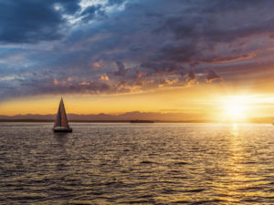 Orange Count Sail Boat