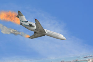 Burning plane